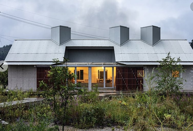 curious concrete dwellings by aoa architects seemingly hover above korean countryside - 14767